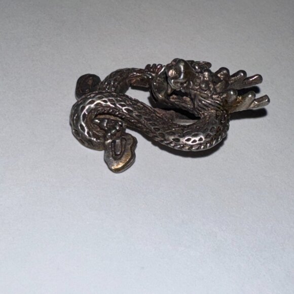 Antiqued Asian Dragon Pendant - Picture 6 of 16